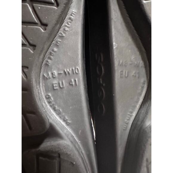 OOFOS Black Rubber Recovery Slides Sandal Men's 8 Women's 10 EU 41 - Picture 5 of 5